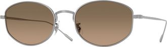 Oliver Peoples OV1347ST Estra Polarized 5036GN Mens Sunglasses Silver Size 51