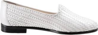 Trotters Womens Liz 3 Flat In Wht/multi