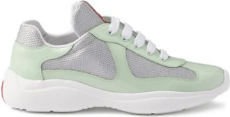 Prada Americas Cup sneakers - women - Fabric/Calf Leather/Fabric/Rubber - 36.5 - Green