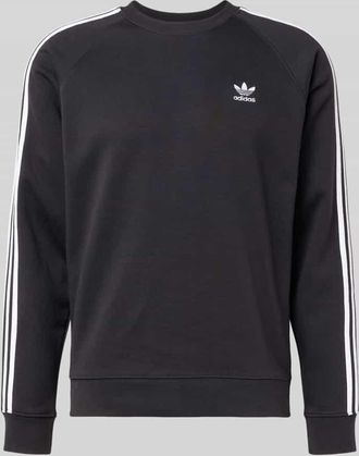 adidas Originals Regular Fit Sweatshirt mit Logo-Stitching Modell Crew in Black, Größe XXL