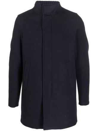 Herno Jas met enkele rij knopen - Blauw