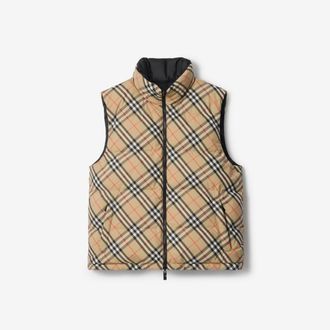 Burberry Reversible Check Puffer Gilet, Size: XXXL