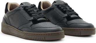AllSaints Regan Low Top Sneaker in Black/Gum at Nordstrom, Size 11