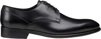 Doucal's 4-Eyelet Derby - Heren - Nette schoenen - Zwart - 40 1/2 EU - Leer - Schoenen