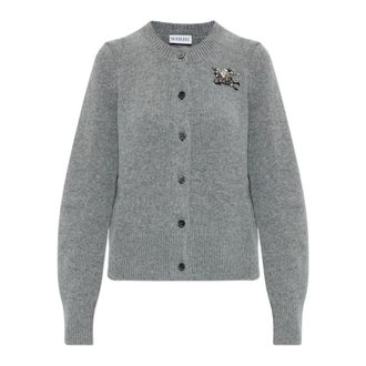Burberry Truien & Vesten, Dames, Grijs, S, Wol, Cardigan Sienna