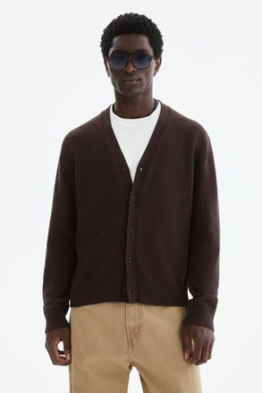 H&M Relaxed Fit Cardigan in Dark Brown at Nordstrom, Size X-Large