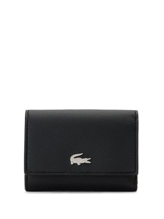 Lacoste Portemonnee met logoplakkaat - Zwart