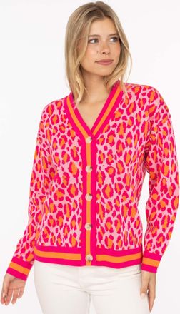 Zwillingsherz Strickjacke »Leo Streifen« mit Knöpfen, Leomuster und Streifenbündchen