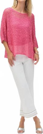 Joseph Ribkoff Chenille Sweater Set In Bubble Gum