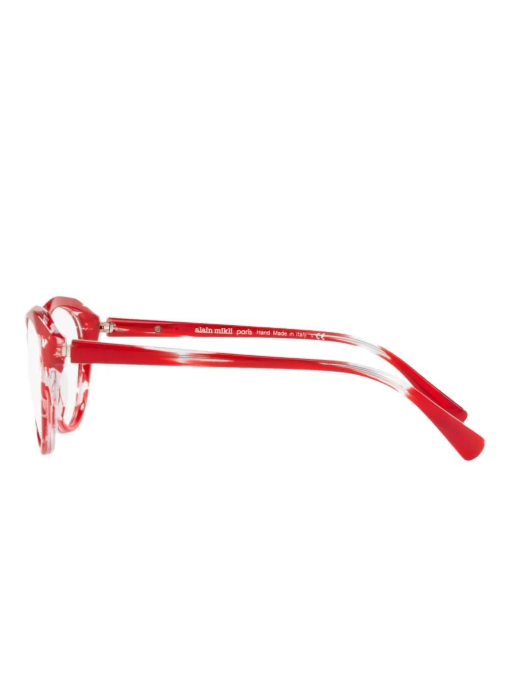 Lunettes Alain Mikli ML 1233 Rouge-brun Ovale - Monture Acétate Neuve Sans étiquette
