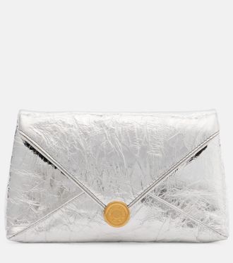 Dries Van Noten Clutch Envelope Small in pelle metallizzata