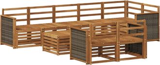 vidaXL Conjunto De Sof&aacute;s De Exterior 8 Uds. Natural Vidaxl