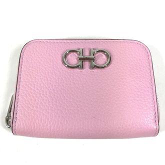 Ferragamo Pink Leather Coin Purse/Coin Case (Pre-Owned)