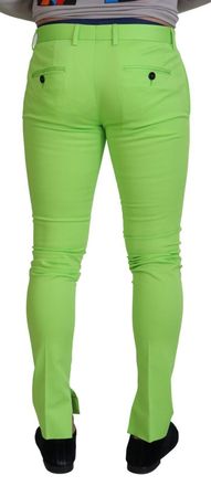 Dolce & Gabbana Mens Cotton Skinny Trousers Green Elastane