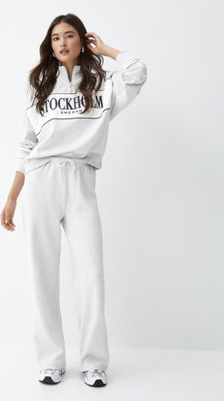 Twik Womens Thin fleece wide-leg pant