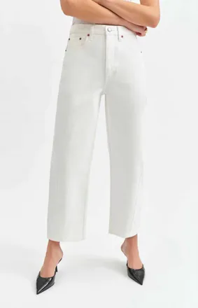 Daze Westward Barrel Leg Jeans In Swan