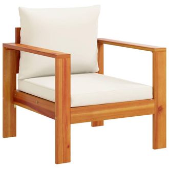 vidaXL Sedia Da Giardino Con Cuscini In Legno Massello Di Acacia - Vidaxl
