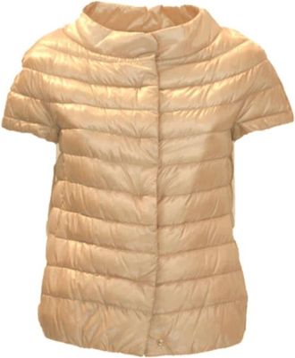 Herno Kort Puffer Jack - Dames - Winterjassen - Bruin - S - Nylon - Jassen