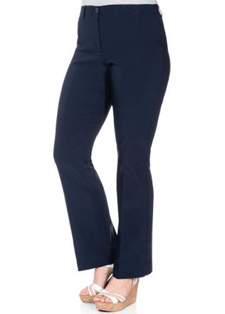 Sheego Webhose SHEEGO, Damen, Gr. 40, Normalgr&ouml;ssen, blau (marine), 70% Viskose, 25% Polyamid, 5% Elasthan, unifarben, Hosen Webhose