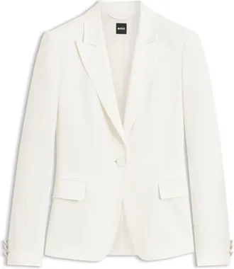 BOSS Slim-fit blazer with single-button closure