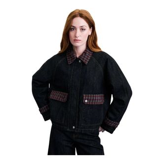 FRNCH Frnch - Honshu Jas - Dames - Jassen - Blauw - Maat: M Katoen
