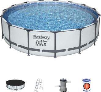 Bestway Piscina Redonda Steel Pro Max Bestway &Oslash;457&times;107 Cm - Piscina De Marco Completa