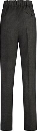 Bottega Veneta Womens Trousers Brown Wool Cotton Straight