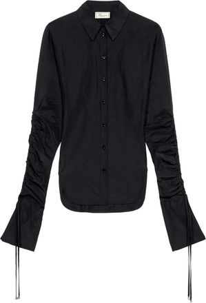 Blumarine Gesmockte blouse - Zwart