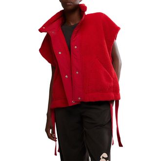 Free People FP Movement Scout It Out Fleece Vest in Cranberry at Nordstrom, Size Medium