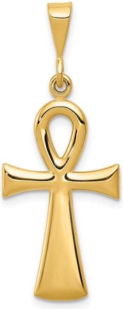 Diamond2Deal 14k Yellow Gold Egyptian Ankh Cross Pendant