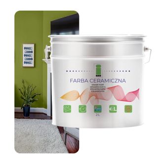OEM Pintura De Pared Cer&aacute;mica Verde Musgo Lavable 2l Resistente A Las Manchas