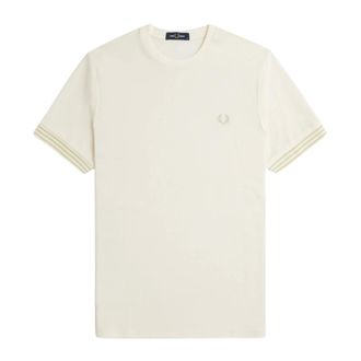 Fred Perry Camiseta con pu&ntilde;os a rayas - Tops - Hombre - Blanco - S