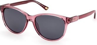 Skechers SE6296 Polarized 69D Womens Sunglasses Burgundy Size 55