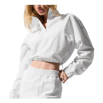 Alo (WMNS) ALO Cropped 1/4 Zip Alumni Pullover White W3660R-652004914