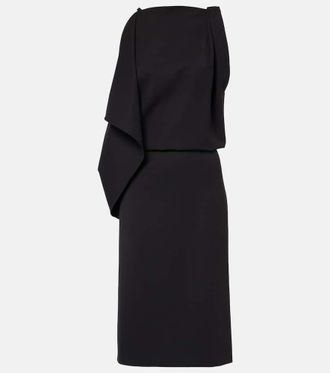 Proenza Schouler Elena draped wool-blend midi dress