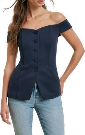 Favorite Daughter The One That I Want Off the Shoulder Top in Navy at Nordstrom, Size 12
