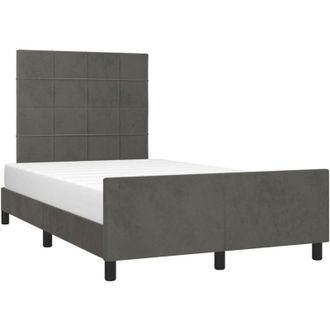 vidaXL Vidaxl - Estructura De Cama Sin Colch&oacute;n Terciopelo Gris Oscuro 120x200cm