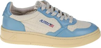 Autry Leather sneakers with canvas insert and logo