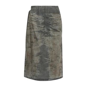 Diesel Denim Skirts, female, Gray, Size: W26 De-Morika-Fsi Denim Skirt