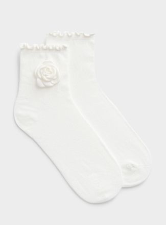 Simons Womens 3D accent ankle socks