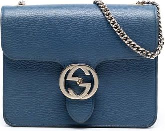 Gucci Pre-owned Gucci Small Dollar Calfskin Interlocking G Crossbody Ladies 510304 493075