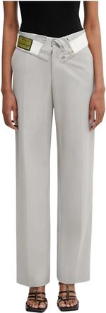 Maison Margiela Straight Broeken - Dames - Straight fit broeken - Grijs - M - Broeken