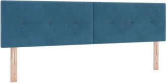 vidaXL Headboard Wall-mounted with Headboard Dark blue 180 cm Velvet Vidaxl
