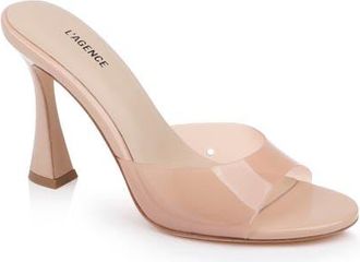 L'agence Avery Slide Sandal in Beige at Nordstrom, Size 6.5