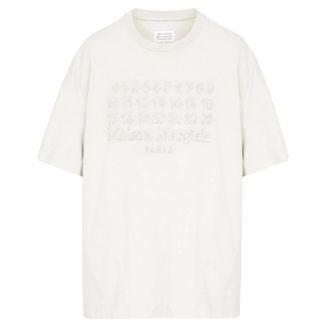 Maison Margiela Tops, Heren, Beige, M, Katoen, Casual T-shirt