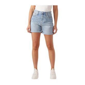 Calvin Klein Dames, Korte broeken, Blauw, Maat: W32 Katoen