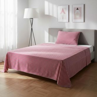 KASANOVA Parure letto 1 piazza e mezza righe rosso Young