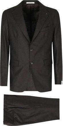 Tagliatore Single Breasted Suit - Heren - Business pakken - Bruin - 2XL - Wol - Kostuums