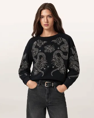 AllSaints Cecile Embellished Pippa Sweatshirt