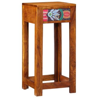 Berkfield Home Telephone Stand 35x35x75 cm Solid Wood Acacia in Brown | Size: 35 x 35 x 75 cm
